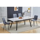 Стол обеденный SIGNAL JOHN белый/черный 120-180/85